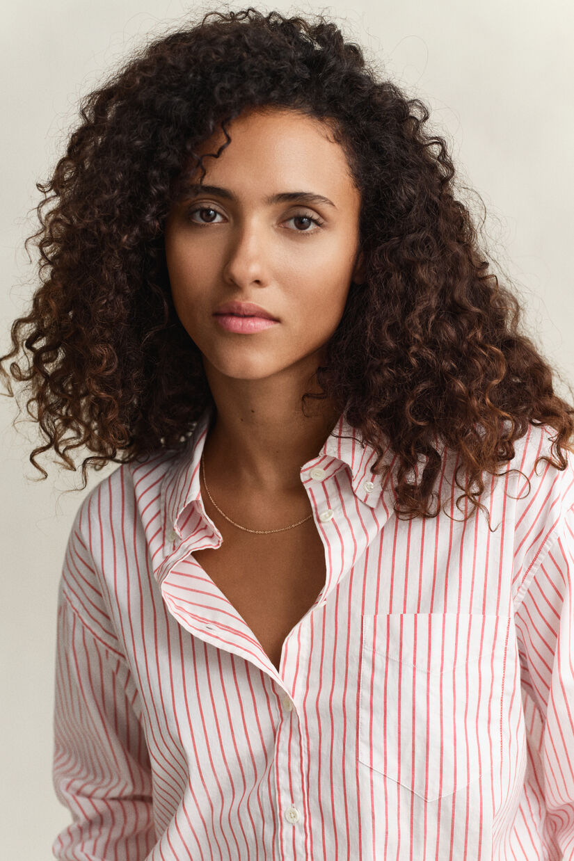 Chemise en coton Oxford &agrave; rayures Luxury