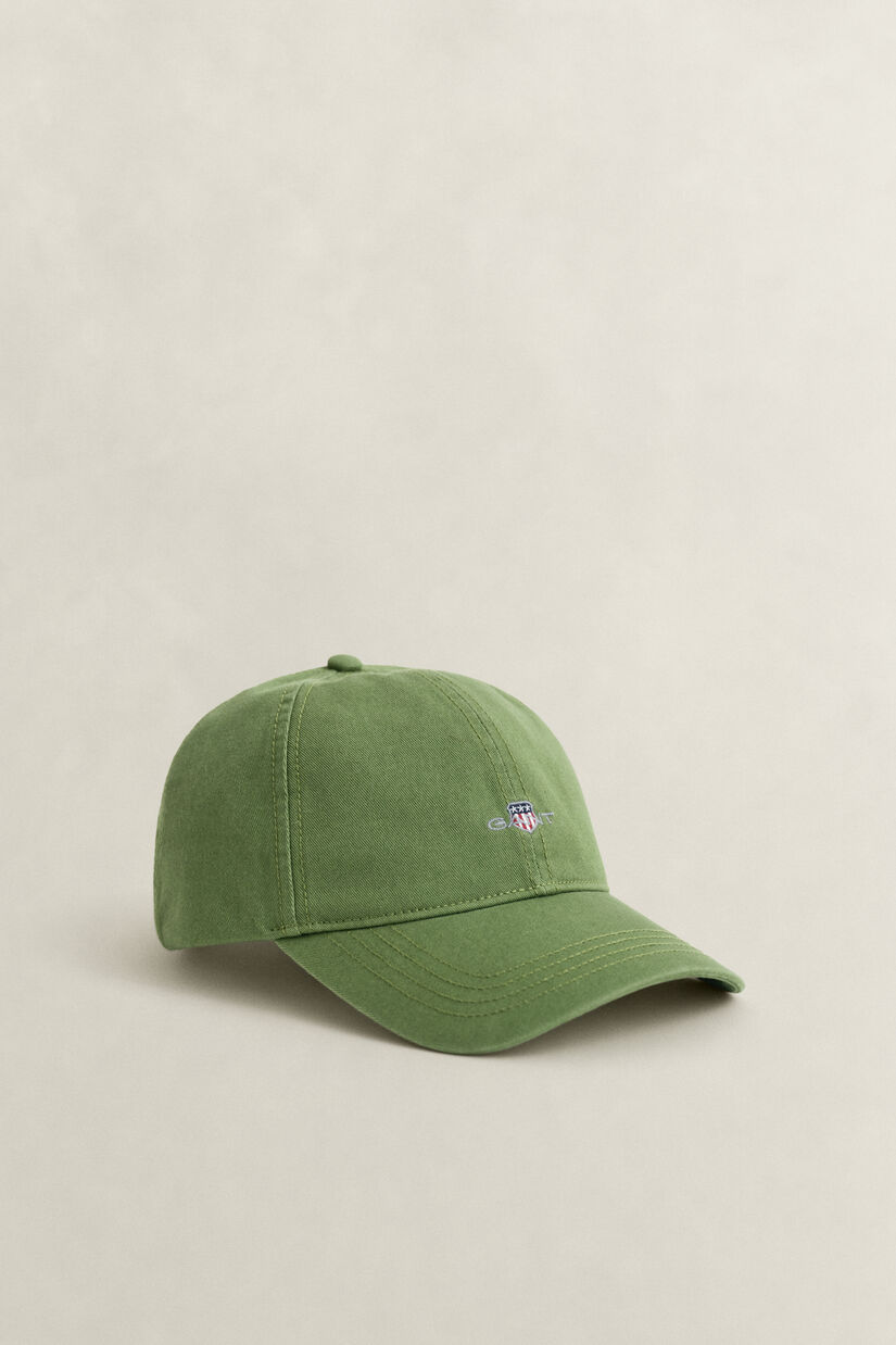 Casquette en serg&eacute; de coton avec &eacute;cusson