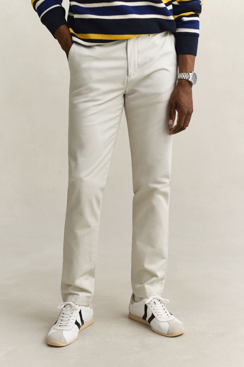 Pantalon chino &eacute;l&eacute;gant coupe slim