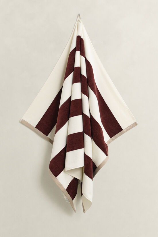 Serviette de plage &agrave; rayures &eacute;clatantes