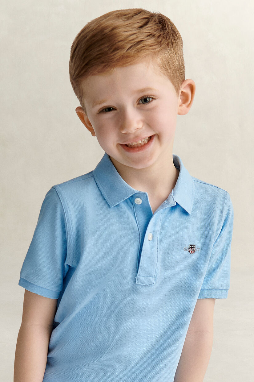Polo en coton piqu&eacute; Shield Enfant