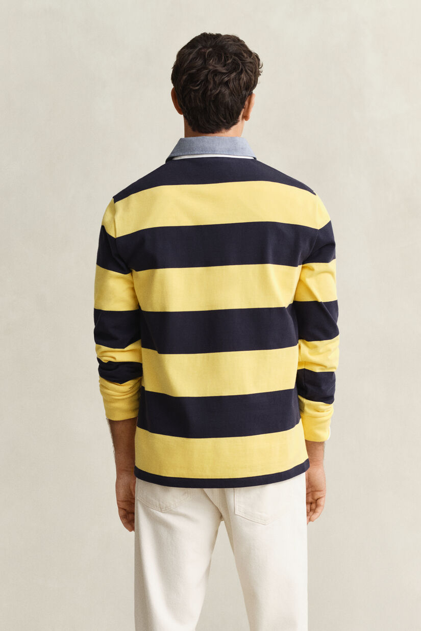 Heavy Rugger &agrave; rayures avec col en chambray
