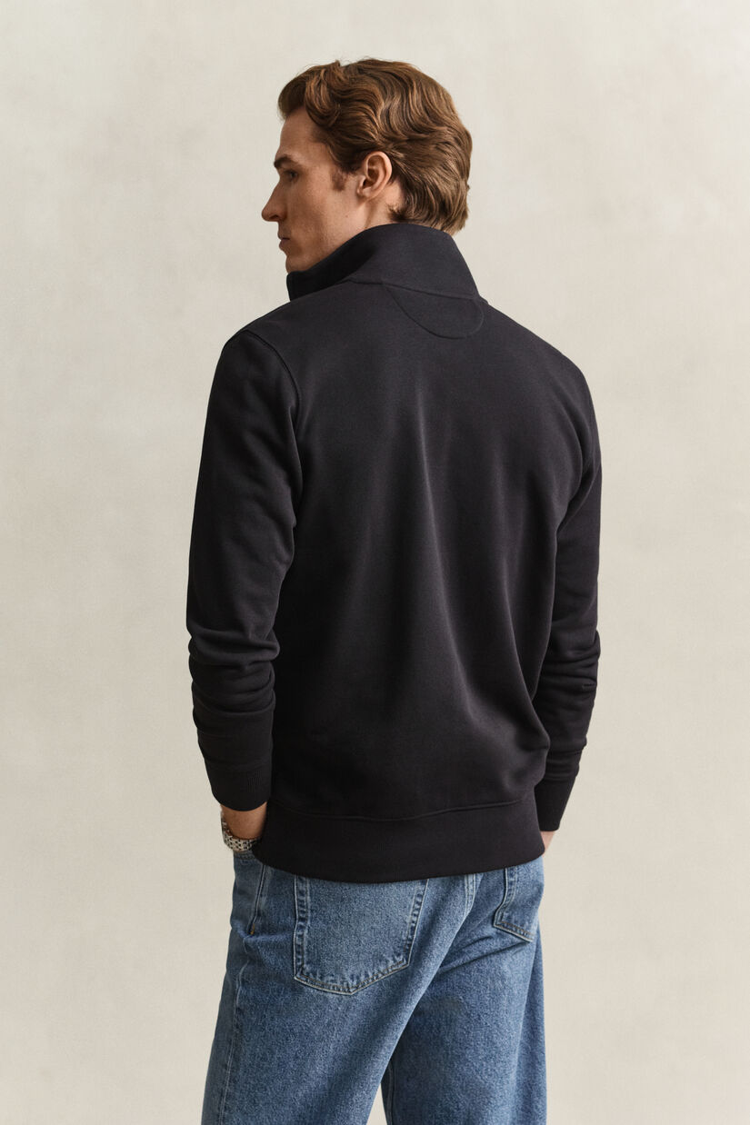 Sweat-shirt zipp&eacute; avec &eacute;cusson