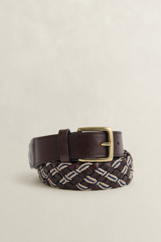Ceinture tress&eacute;e multicolore