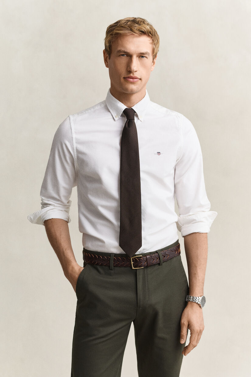 Chemise coupe slim en coton Oxford classique