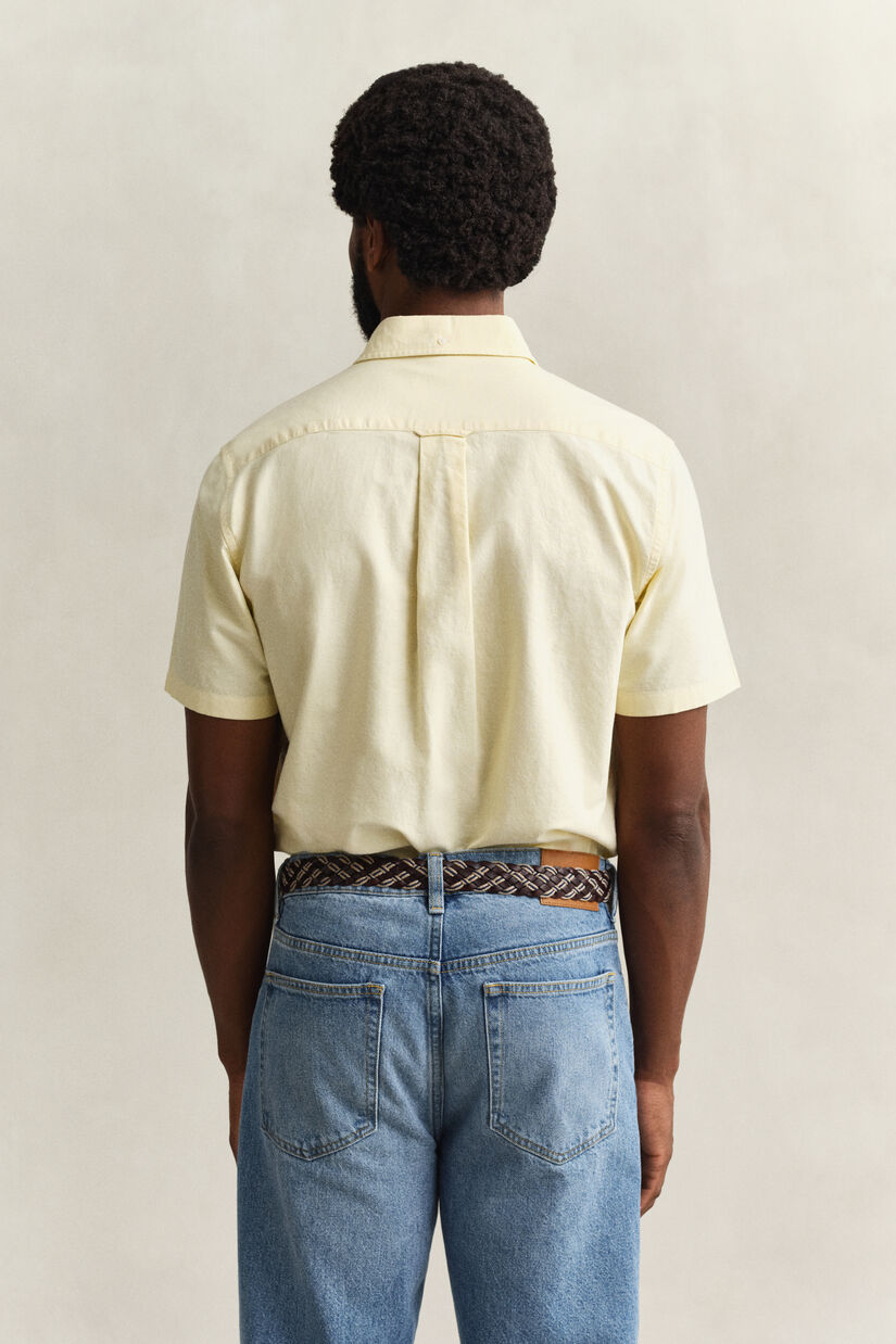 Chemise &agrave; manches courtes en coton Oxford classique