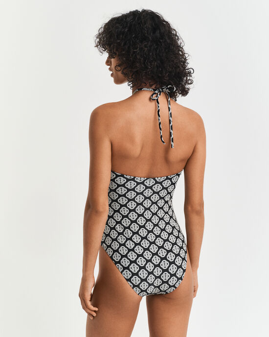 Maillot de bain avec monogrammes imprim&eacute;s