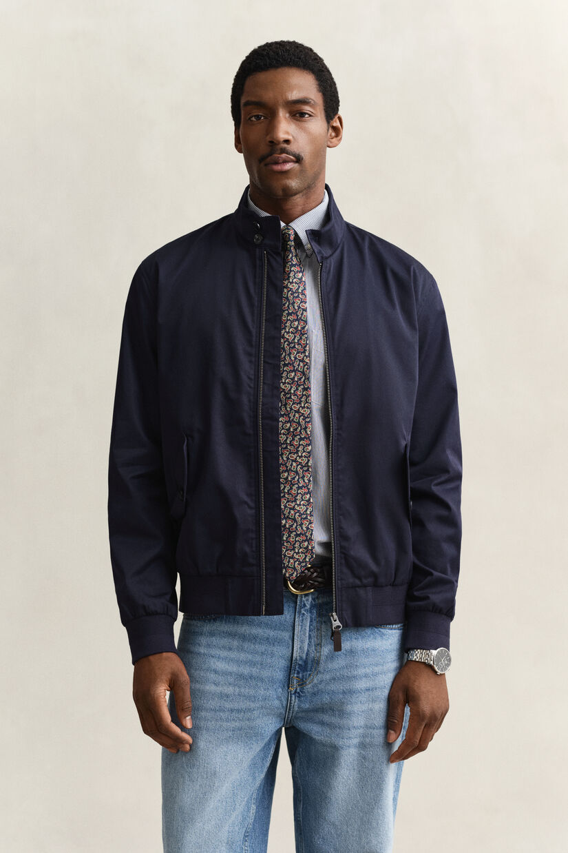 Veste Harrington en coton m&eacute;lang&eacute;