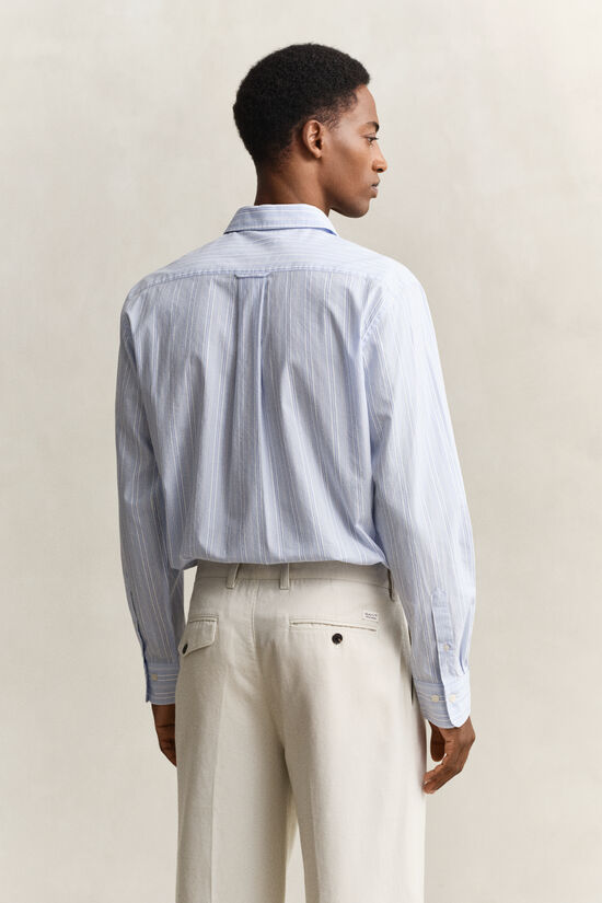 Chemise coupe regular &agrave; rayures dobby