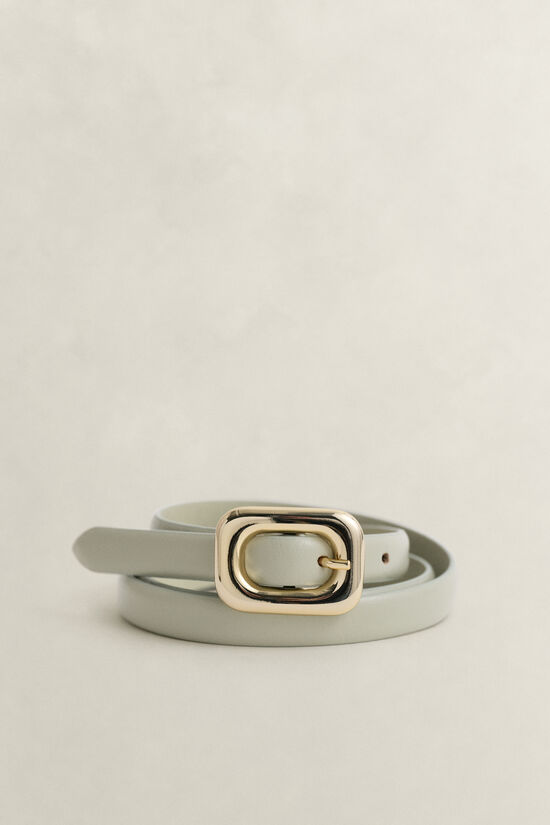 Ceinture en cuir avec boucle ronde