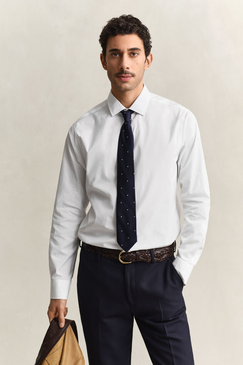 Chemise habill&eacute;e en popeline