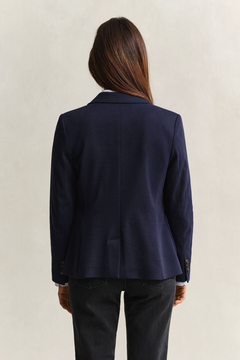 Veste blazer en piqu&eacute;