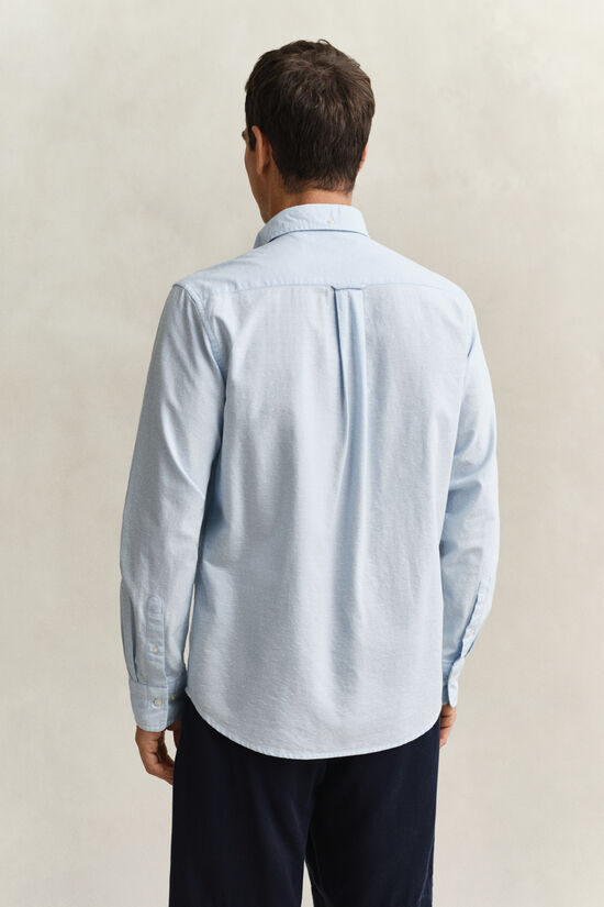 Chemise dobby en coton Oxford classique &agrave; rayures