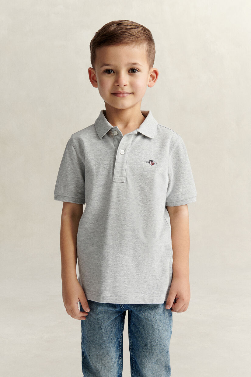 Polo en coton piqu&eacute; Shield Enfant
