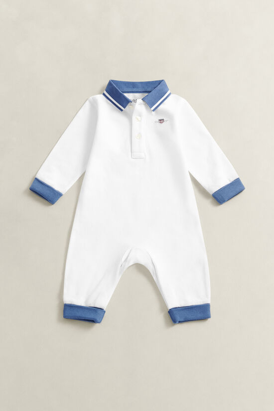 Barboteuse avec col fa&ccedil;on polo pour b&eacute;b&eacute; gar&ccedil;on