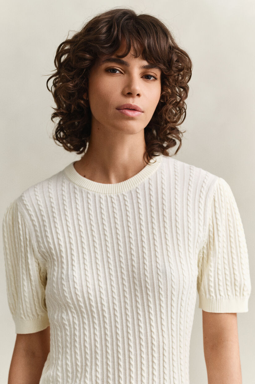Pull &agrave; manches courtes en coton