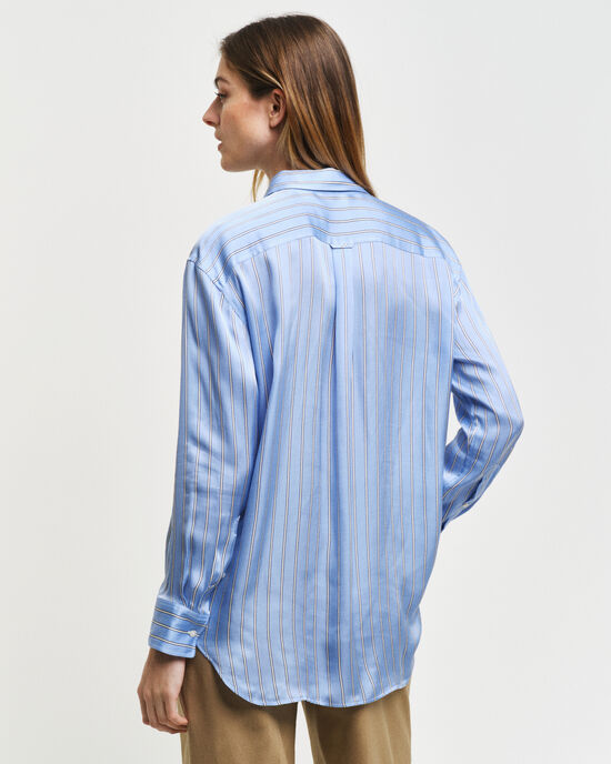 Chemise relaxed fit &agrave; rayures Fluid