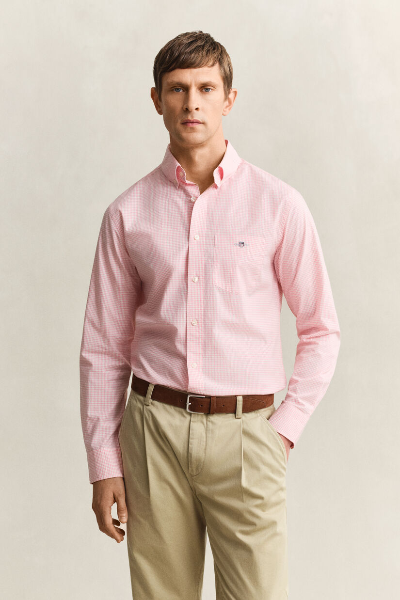 Chemise vichy en popeline classique