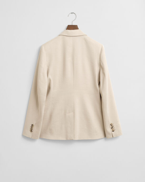 Veste blazer coupe slim en lin extensible