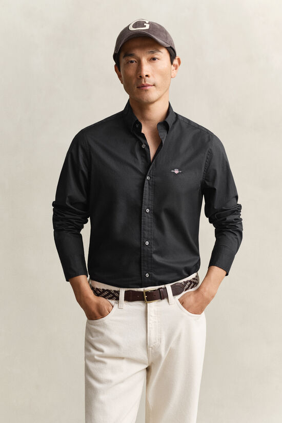 Chemise coupe slim en popeline classique