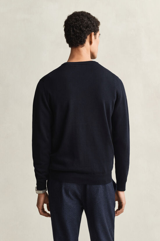 Pull col V en coton classique