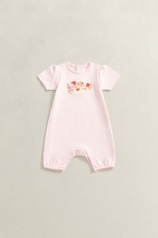 Barboteuse &agrave; fleurs pour b&eacute;b&eacute; fille