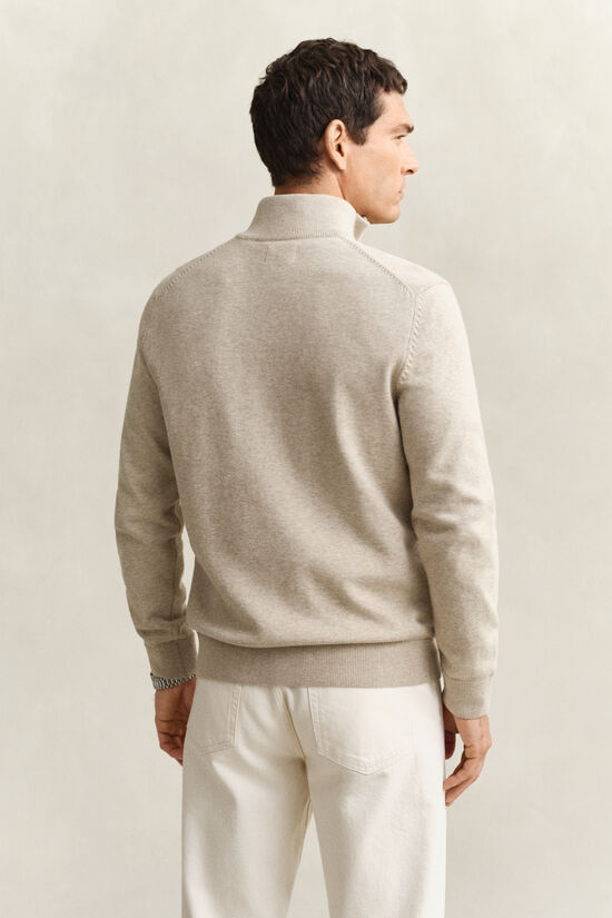 Cardigan zipp&eacute; en coton d&eacute;contract&eacute;