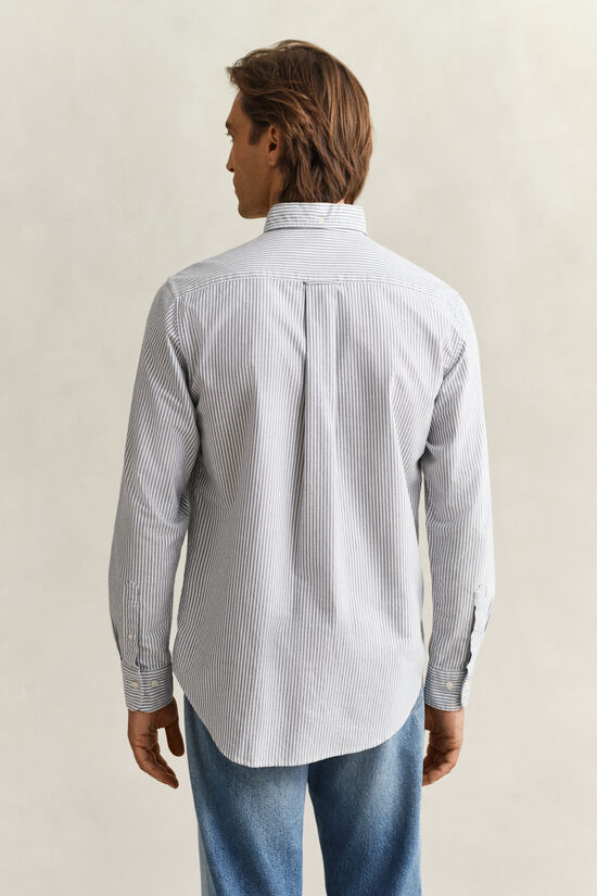 Chemise en coton Oxford classique &agrave; rayures Banker