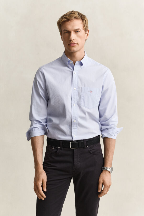 Chemise coupe regular en popeline classique