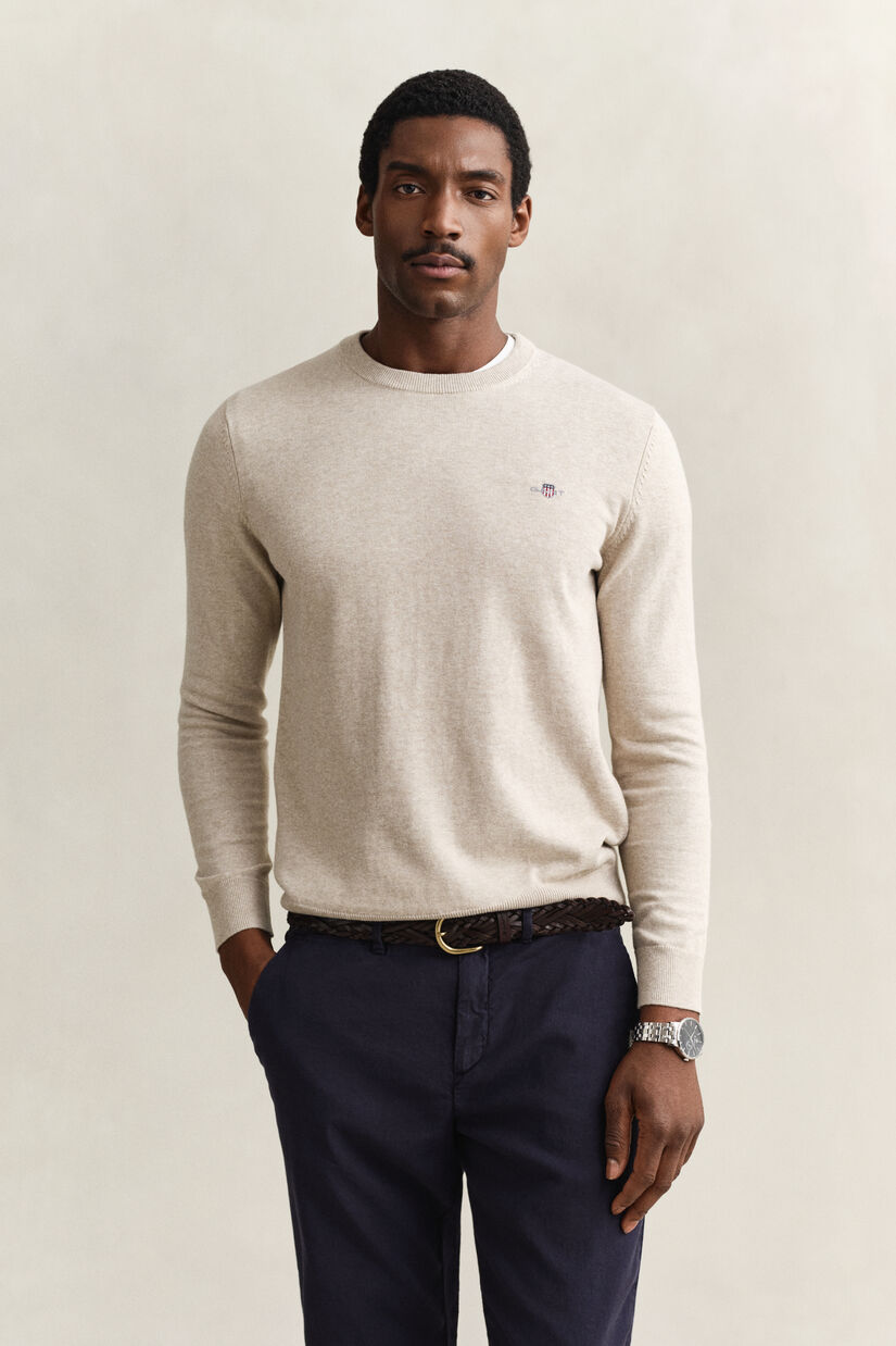 Pull col rond en coton