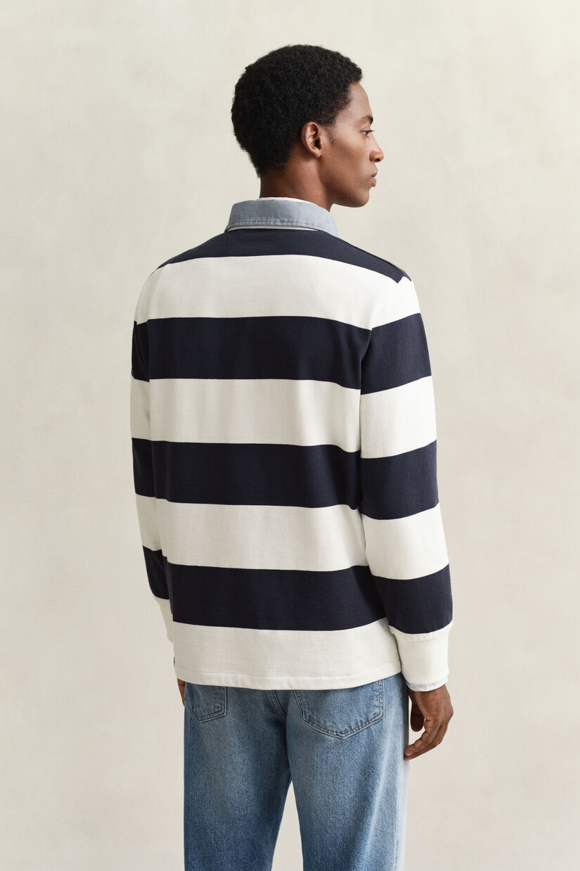 Heavy Rugger &agrave; rayures avec col en chambray