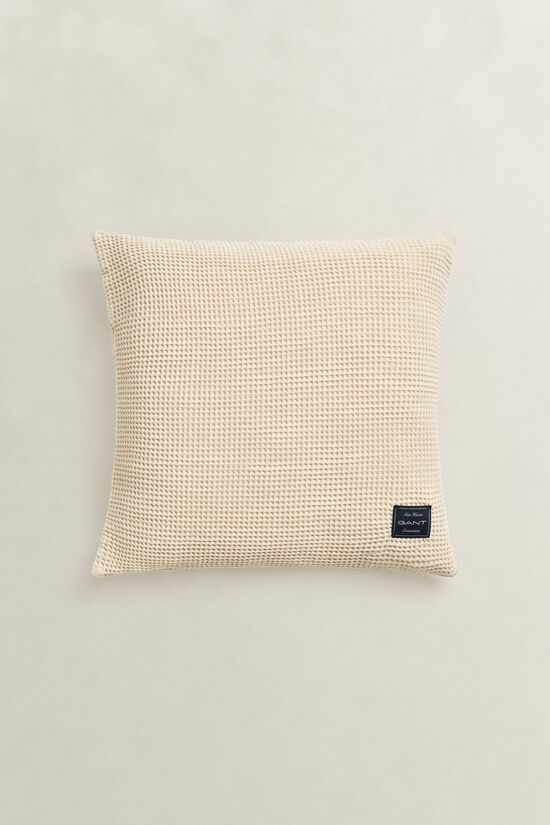 Housse de coussin en coton &agrave; texture gaufr&eacute;e