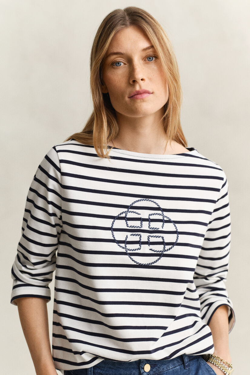 T-shirt &agrave; manches trois quarts