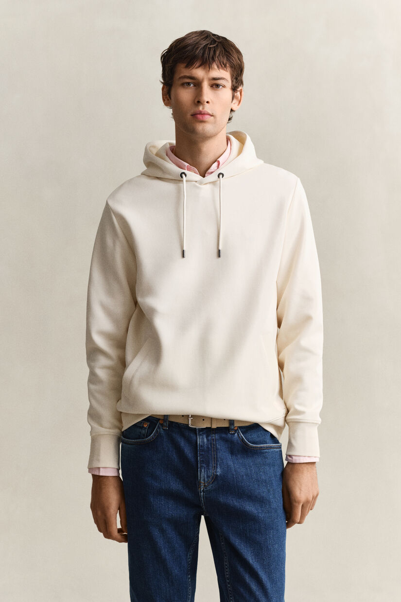 Sweat &agrave; capuche &agrave; tissage interlock