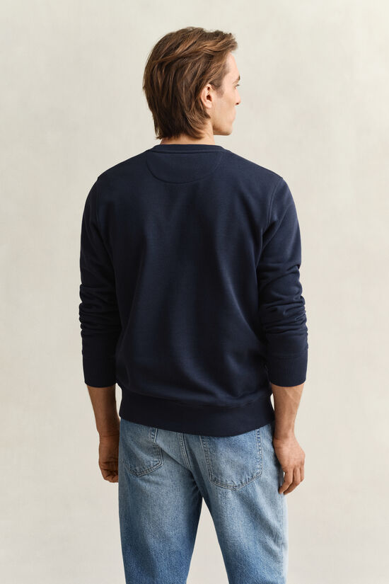 Sweat-shirt col rond avec &eacute;cusson