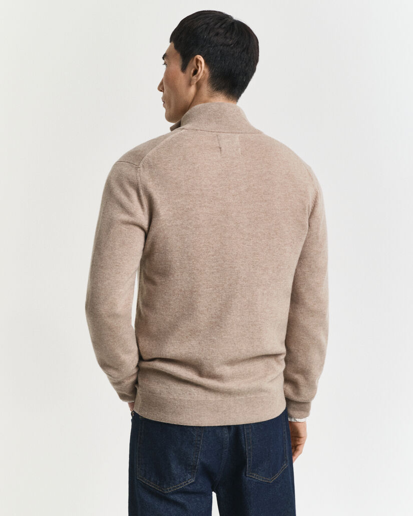 Cardigan zipp&eacute; en laine d'agneau ultra-fine