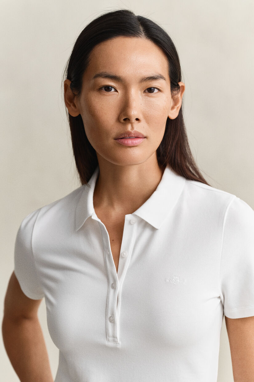 Robe polo en coton piqu&eacute; Shield