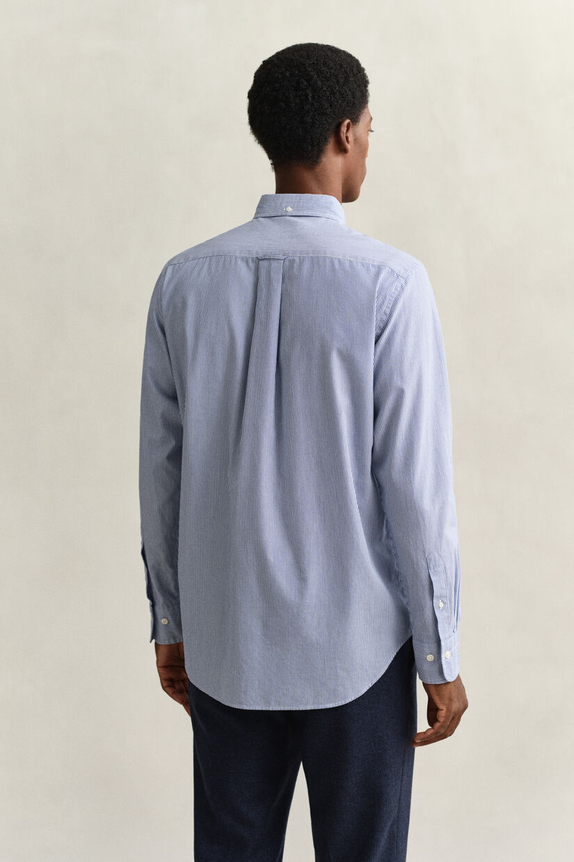 Chemise en popeline classique &agrave; rayures Banker