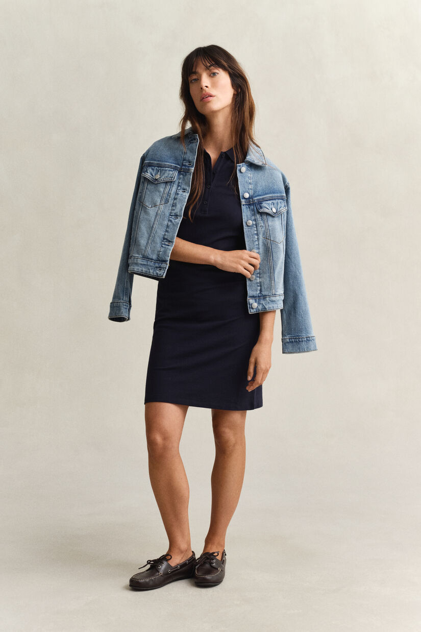 Robe polo en coton piqu&eacute; Shield