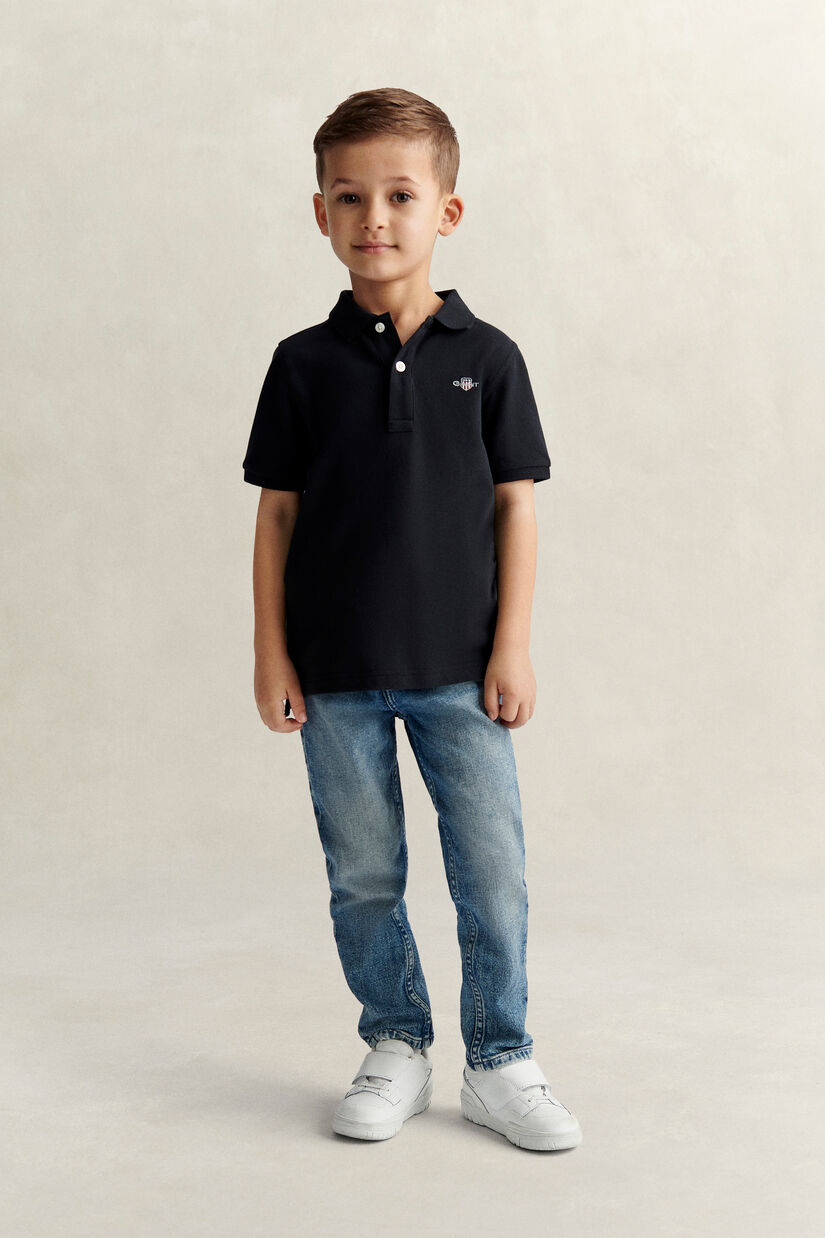 Polo en coton piqu&eacute; Shield Enfant