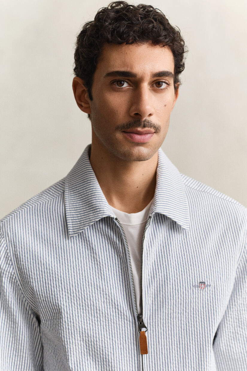 Veste Windcheater en seersucker