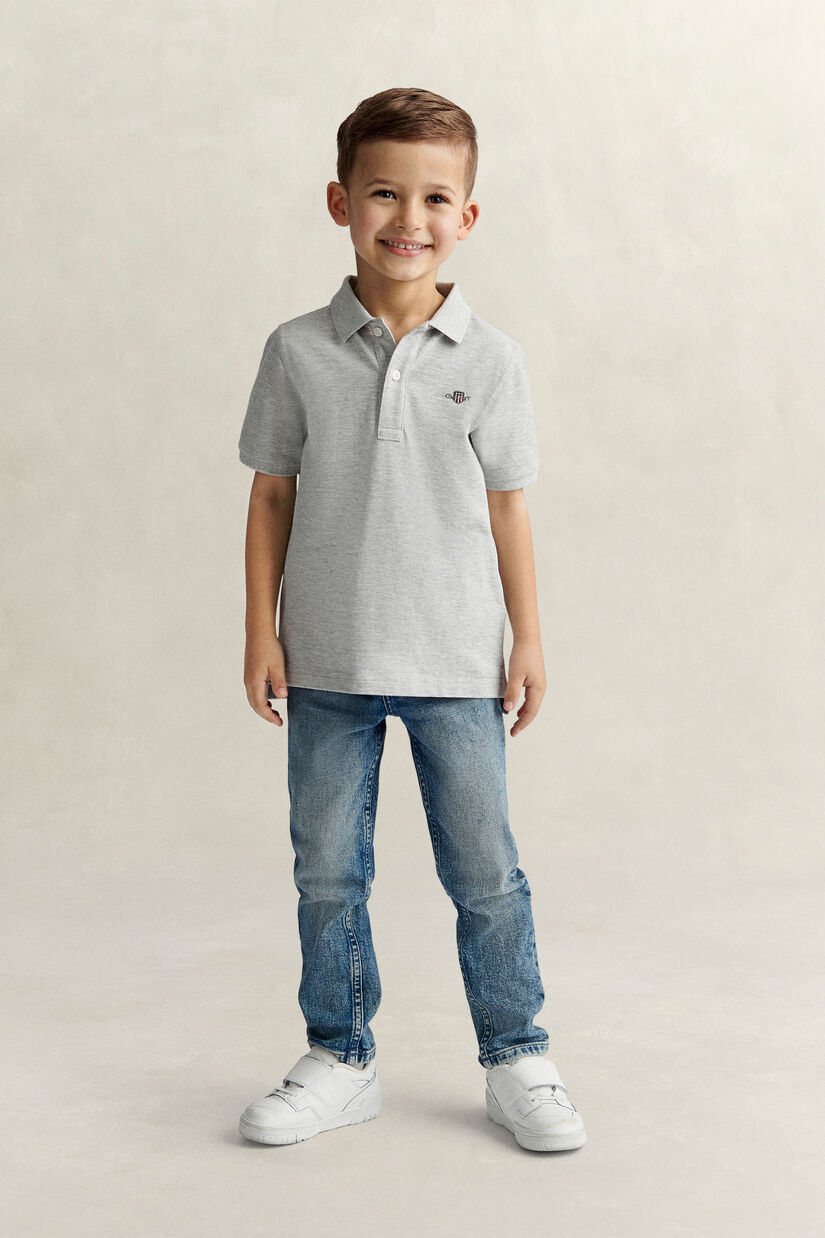 Polo en coton piqu&eacute; Shield Enfant
