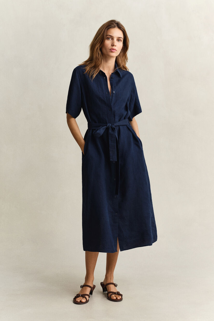 Robe-chemise en lin