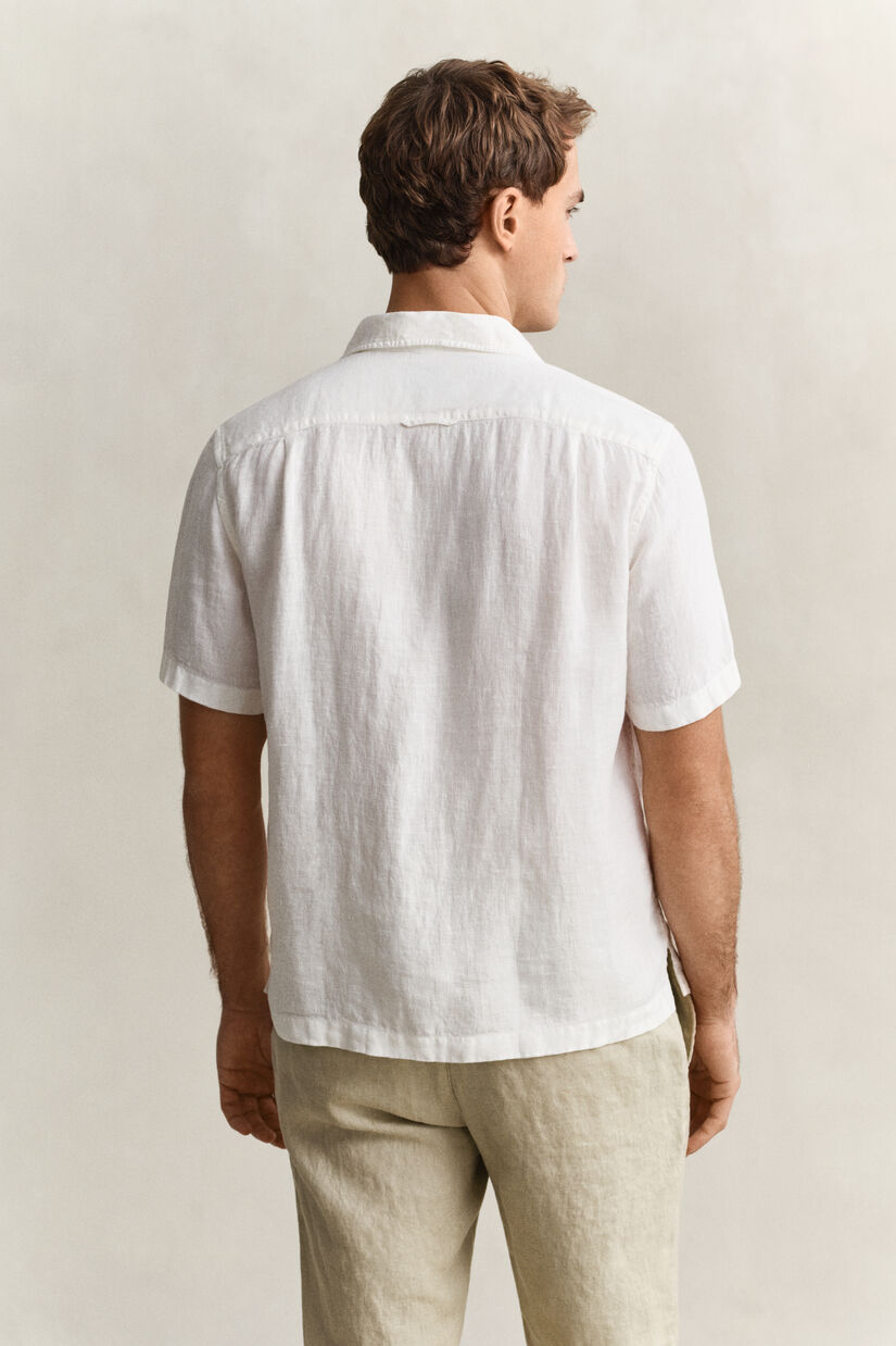 Chemise &agrave; manches courtes en lin