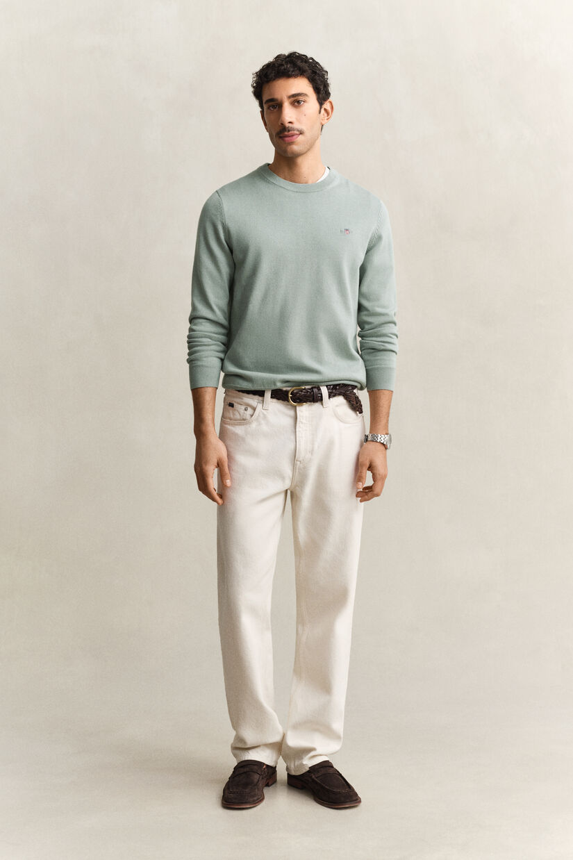 Pull col rond en coton