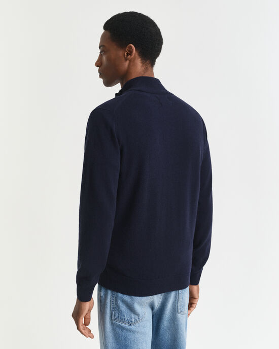 Cardigan zipp&eacute; en laine d'agneau ultra-fine