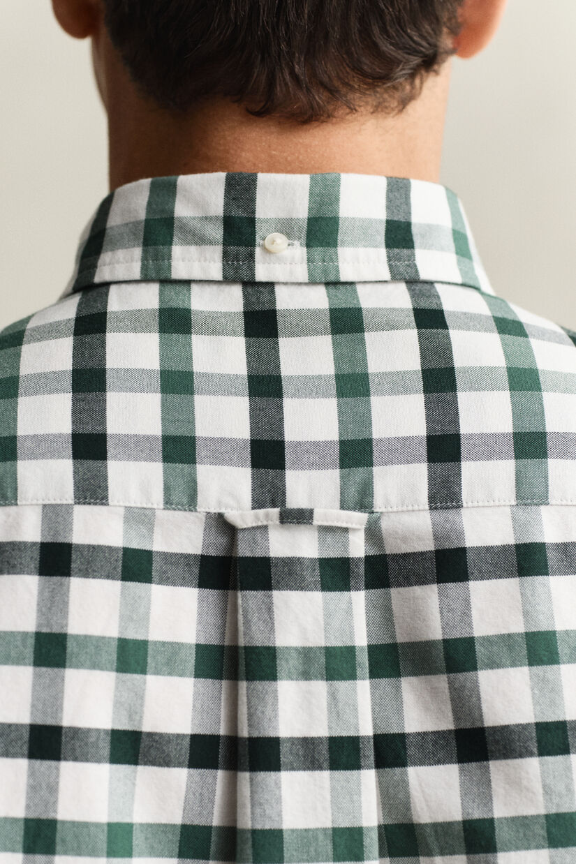 Chemise coupe regular en coton Oxford &agrave; carreaux