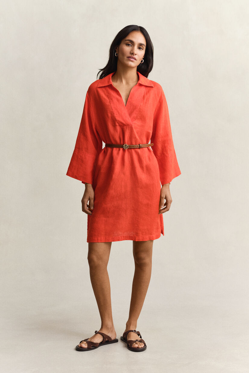 Robe en lin &agrave; enfiler