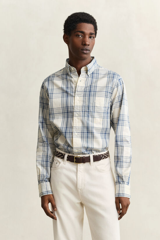 Chemise coupe regular &agrave; carreaux Dreamy Oxford