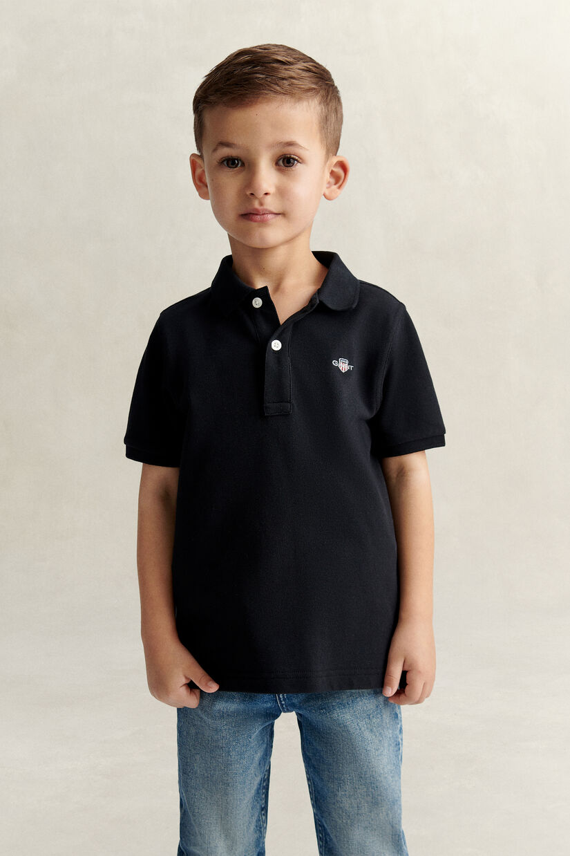 Polo en coton piqu&eacute; Shield Enfant